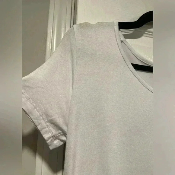 NWT Made by Johnny White Short Sleeve Scoop Neck Asymmetrical Hem Tunic Size XL - Picture 6 of 11